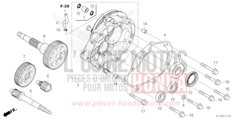 GETRIEBE von PCX 125 PEARL SNOWFLAKE WHITE (NHD01) von 2025